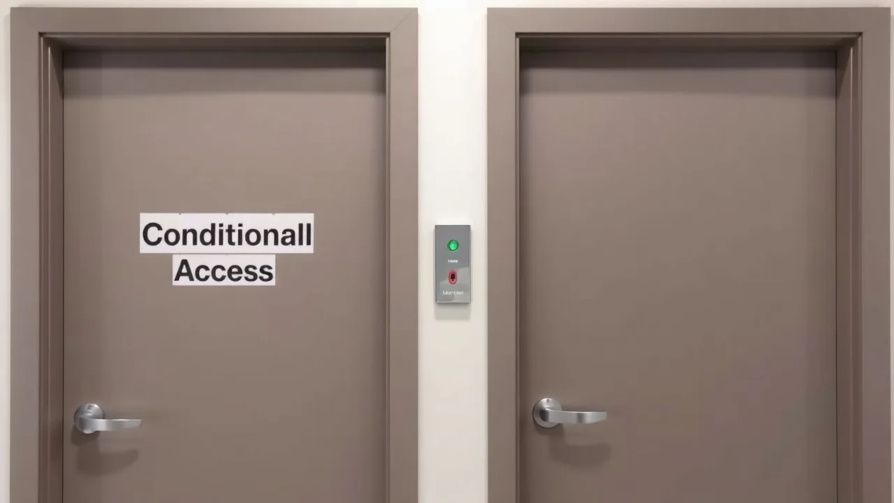 Two doors side by side, one labeled